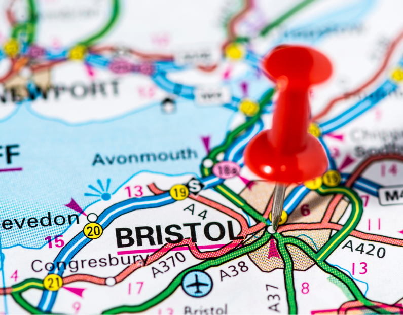 Bristol on the map